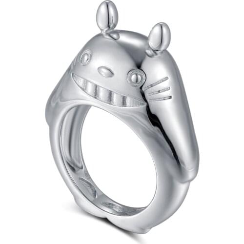 My Neighbor TOTORO Ring 925 Sterling Silver Valentines Day Gift Engagement Ring
