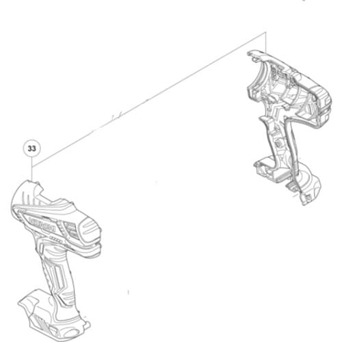 SHELL for HIKOKI DS18DJL DV18DJL 336851