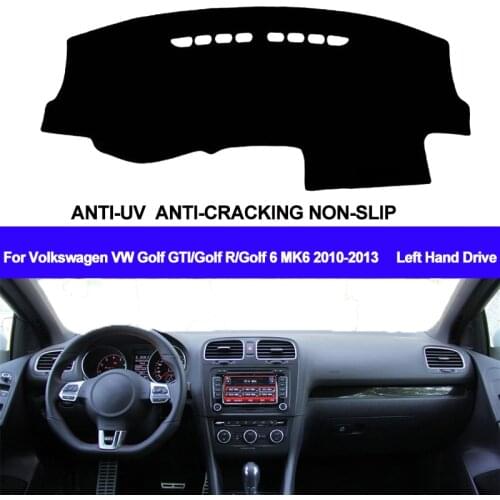 TAIJS Car Dashboard Cover Dash Mat Dash Board Pad Carpet Dashmat Anti-UV For Volkswagen VW Golf GTI/Golf R/Golf 6 MK6 2010-2012