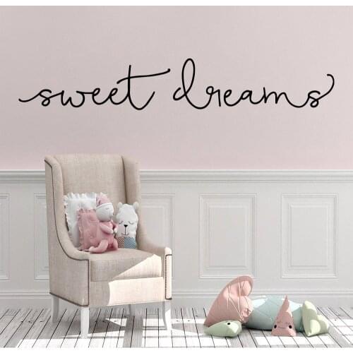 Creative Wall Stickers Sweet Dreams Text Baby Vinyl Decals For Boys Room Vinyl Sticker Decor Wall DecalS Poster Mural