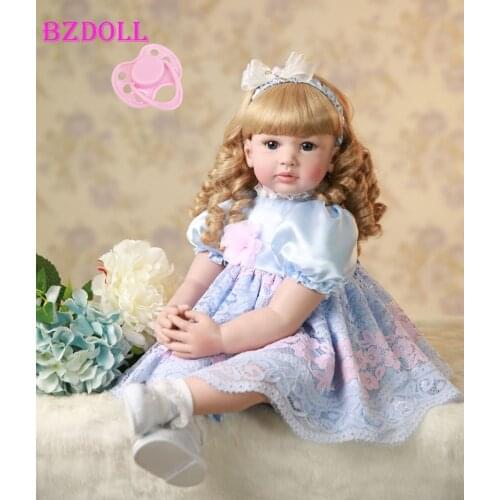 60cm Silicone Reborn Baby Doll 24" Soft Vinyl Princess Toddler Girl Bebe Birthday Gift Play House Toy