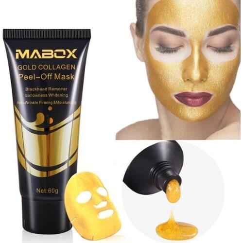 60g Gold Remove Blackhead Mask Face Pore Peeling Acne Treatment Nose Deep Cleansing Face Whitening Hydrating Golden mud