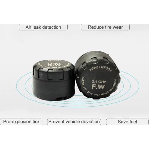 Motorcycle Bluetooth Tyre Pressure Monitoring System with 2 Sensors LCD Display Anti-Theft Function Waterproof for Motorcycles