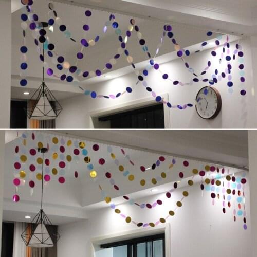 5 Meters PVC Sequin String Can be Freely Assembly Decor Rainbow Hanging Curtain Door Window Garden Kindergarten Decoration
