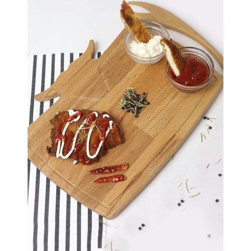 2021 New Fashion Wooden Meat Presentation Plate And Cutting Board - Kitchen Tools - Butcher Tools-Dark Color-Free Shipping