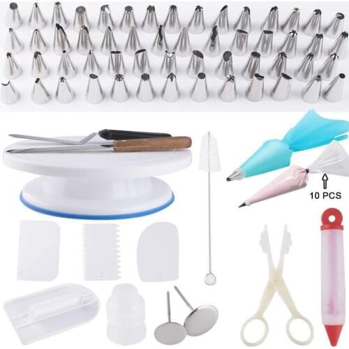 80pcs/set Plastic Cake Rotary Table DIY Pastry Baking Tool Inch Cake Stand Cake Turntable Rotating Cake Decorating Baking Tool