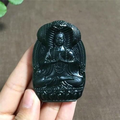 Hetian Qingyu fine material Tibetan King Bodhisattva pendant pendant jade pendant hp07