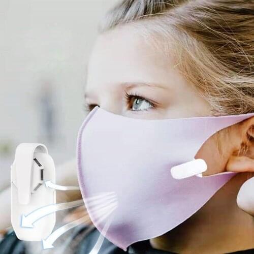 Portable Usb Rechargeable Mini Mask Fan Clip-On Summer Mute Light Weight Outdoor Sports Cooling Wearable Facial Mask Fans