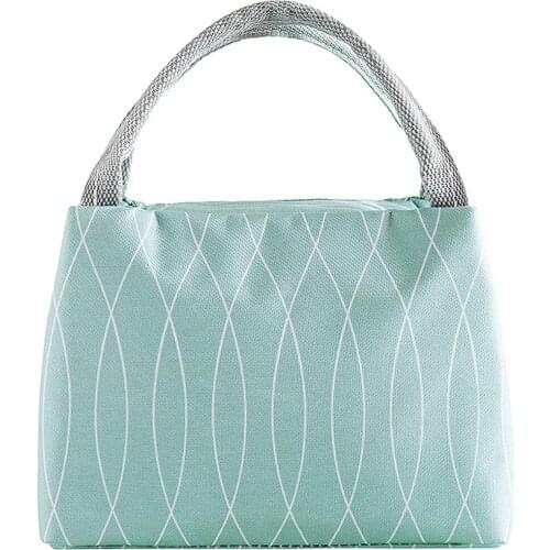 Portable Thermal Insulated Lunch Box Tote Cooler Bag Bento Pouch Lunch Container With Tin Foil Inside