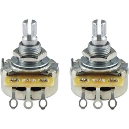 2PCS CTS B500K Potentiometer 450 Series Split Shaft Pot Linear Taper Volume Tone Control for Electric Guitar