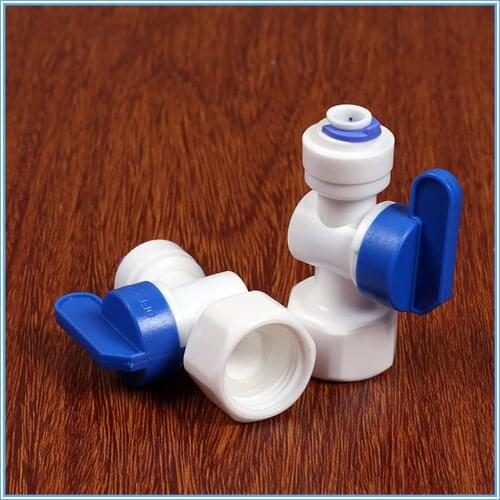 RO Water Straight 3/8"OD Hose 1/2"BSP Female Thread Quick Connect Fittings Plastic Ball Valve Reveser Osmosis Fitting