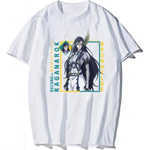 Anime Record of Ragnarok Shirt Fashion O-Neck Tops Casual Loose Man and Woman White T-Shirt