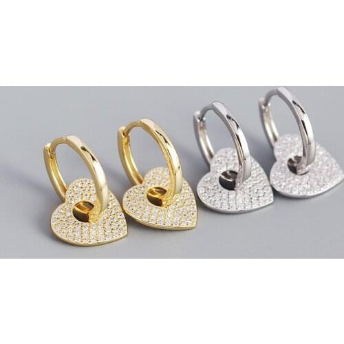 925 Sterling Silver Earring Fashion Retro Circle Heart Drop Earring Chain Tassel Earring Style Temperament Woman Girl Ear Jewelr