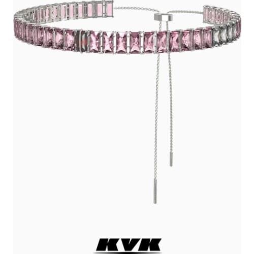 KVK Necklace womens 2021 trend high grade luxury Necklace peach blossom zircon necklace simple temperament accessories