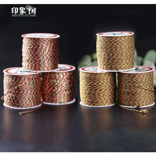 0.9/1.2MM 91/30M Colorful Rope Nylon Cords Thread Chinese Knot Macrame Cord DIY Bracelet Jewelry Making Materials 40043/40044