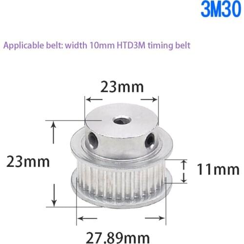 1Pcs BF-type 30 Teeth 3M Timing Belt Pulley Slot Width 11mm/16mm Bore 5mm-17mm For 10mm/15mm Belt CNC Machine/Step Motor