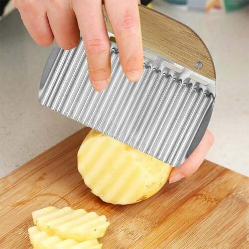 1PC Wave Onion Potato Slicer Cutter Wrinkled French Fries Salad Corrugated Cutting Chopped Potato Slices Knife Kitchen Gadgets