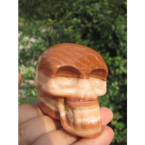 211g Natural wood grain jadeite carved in the healing of the crystal skull