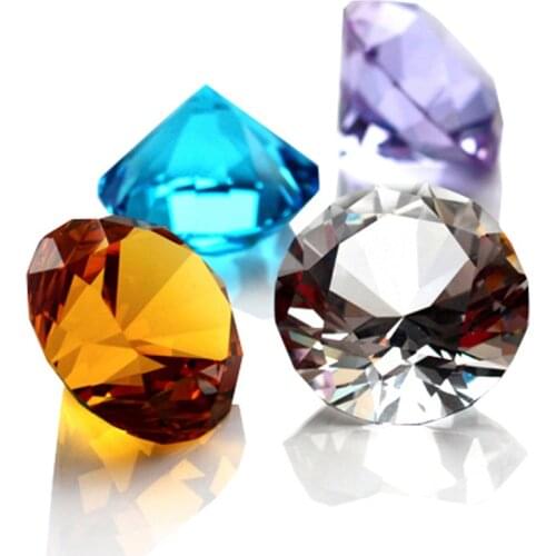 3cm Crystal Diamond Home Decor ornaments Feng Shui Ornaments Glass Decorative Ball For wedding miniatures Accessories Gifts