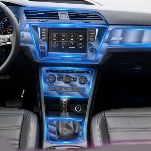 Car Interior Repair Film Central Control Navigation Film TPU Transparent Invisible Protective Film for Volkswagen Touran L16-19