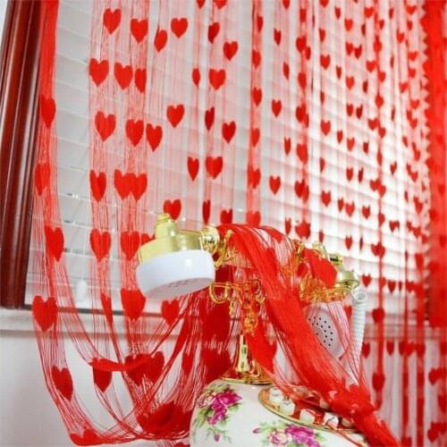 Behogar 1m x 2m Tassel Line String Drape Sheer Curtain for Wall Door Window kitchen living Bedroom curtainsCortina Divider