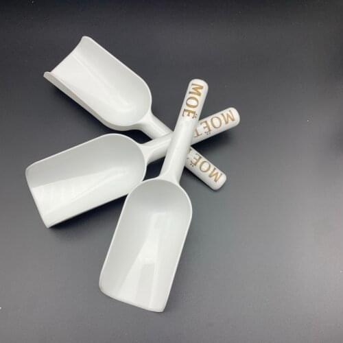 White Plastic Ice Bucket Accessory Shovel Ice Scoop one piece