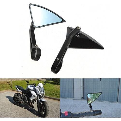 For Honda CB1000R CB1100 CB300R CB300F CB400 CB500F CB500X CB600F Handle Bar End Mirror Motorcycle Side Blue Glass Mirrors