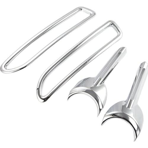 For Renault Koleos QM6 ABS Chrome Car Front Rear Decor Fog Lamps lights cover trim Car sticker product Accessories 2017 2018