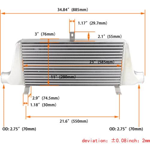 High Performance Tuning FMIC Intercooler For Nissan Silvia S14 S15 SR20DET 93-02 silver