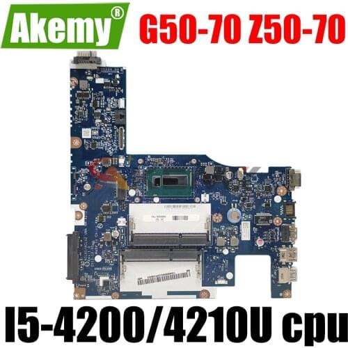 Laptop motherboard For Lenovo ideaPad G50-70 Z50-70 with I5-4200/4210U DDR3L ACLU1 ACLU2 NM-A272 100% fully tested