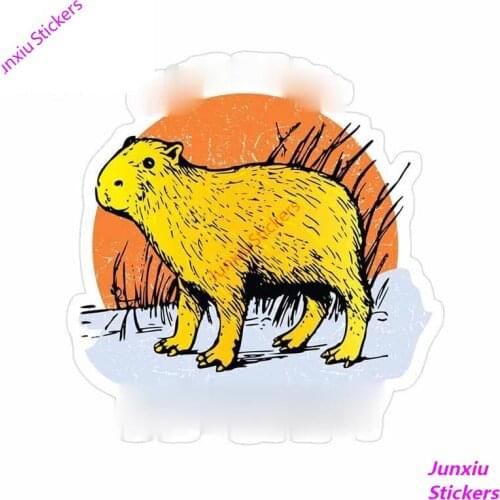 Capybara Car Bumper Window Stickers Fashion Decal Scratch-Proof Waterproof Suitable for VAN RV Car Decoration KK13x10cm