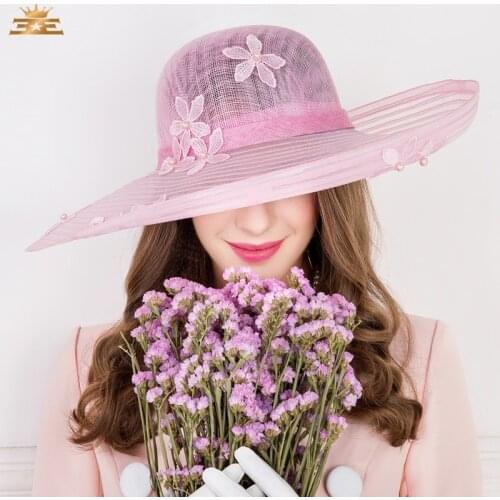 Lady New Fedoras Cap Flax Hat British Style Ladies' Linen Cap Bridal Kentucky Derby Church Pillbox Hat Dome Sun Cap B-8165
