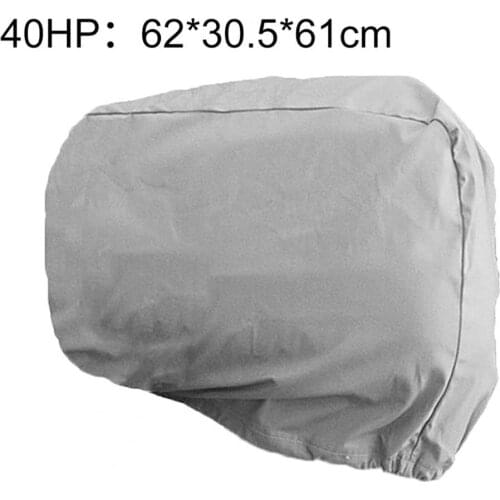 Boat Outboard Cover Double-stitched Interlock Seam Anti-stretch Polyester Heavy Outboard Motor Cover for 10HP/40HP/100HP/200HP