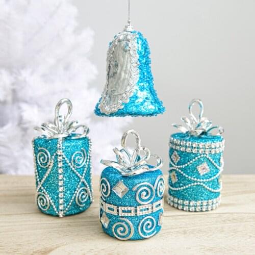 Christmas ball decoration, drop ball, blue shaped foam ball, Christmas Tree Decoration pendant, shop window