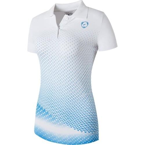 Jeansian Womens Casual Designer Short Sleeve T-Shirt Tee Shirts Tshirt Golf Tennis Badminton SWT251 WhiteBlue2