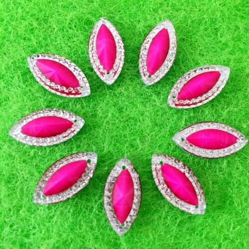 Hot-360Pcs 18mm*10mm Resin Rhinestone Stones Flatback Horse Eye Cabochon Beads Button Resin Crystal Accessories