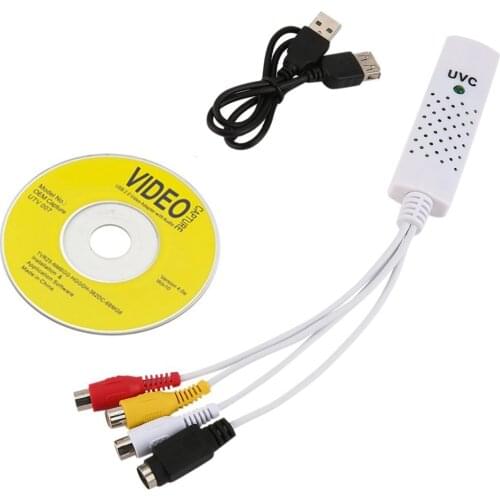1set High Quality New USB 2.0 tv dvd vhs video Capture adapter Easy cap card Audio AV mmm for win7 Fast PromotionHot New Arrival