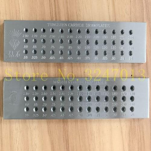 1PC 39hole 0.26-2.8mm Round Tungsten Carbide Wire Drawplate for Jewelry Making