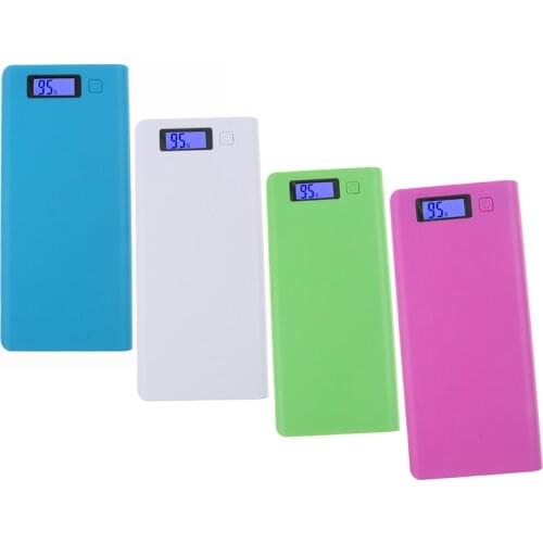 Double USB DIY 8*18650 Power Bank Battery Box Case Cover External Plastic Power bank Batteries Box Housing Case Holder