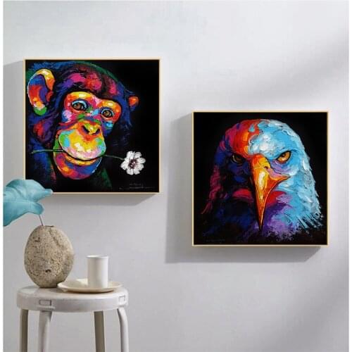 AHPAINTING Abstract Picture Wall Art Modern Color Animal Canvas Painting Poster Home Decoration For Living Room No Frame