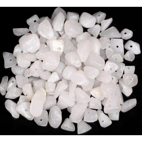 16 Inches Natural Irregular White Jades Stone Chips Gravel Beads For Jewelry Making DIY Bracelet Necklace Accessorie