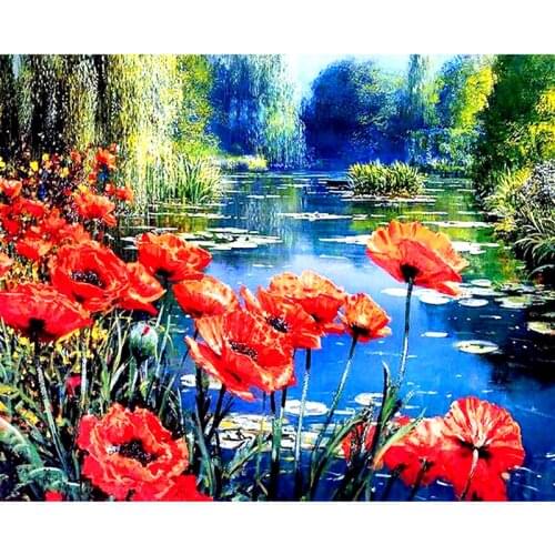 Full Square/Round Drill 5D DIY Diamond Painting "Spring flowers" 3D Embroidery Cross Stitch 5D Rhinestone Home Decor Gift