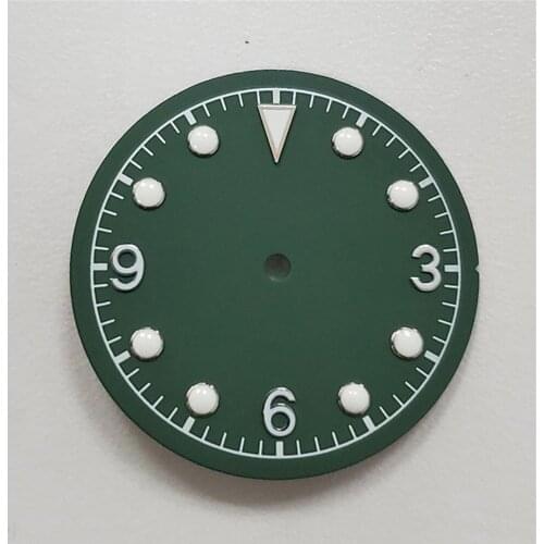 31MM Watch Dial Green Luminous Dial for Miyota 8215 8200 821A for Mingzhu 2813 3804 Movement