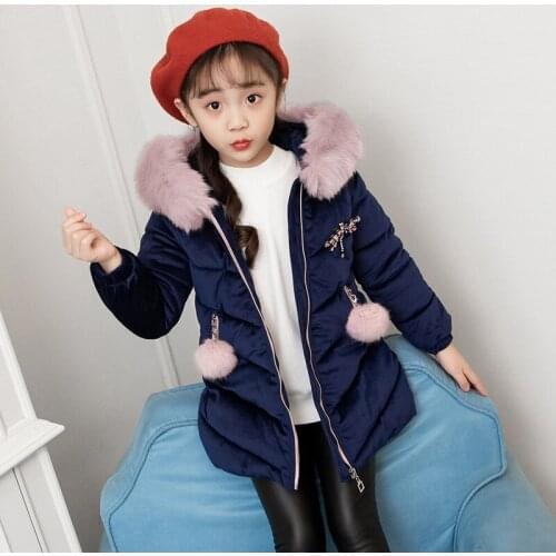 Brand New Children Cold Winter down Girls Thickening Warm Down Jackets Boys long Big Fur Hooded Outerwear Coats Kids Down Jacket