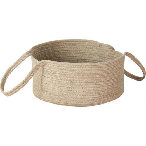 Jute Stylish Washing Storage Laundry Hamper Bag Natural Clothes Basket Large Capacity for Household