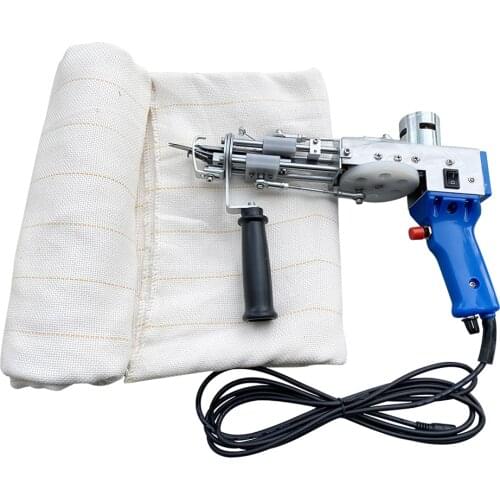 Electric Rug Tufting Gun Weaving Flocking Machines Carpet Tufting Gun Hand Gun Carpet Cut Pile TD-01 with 4M Tufting Fabric