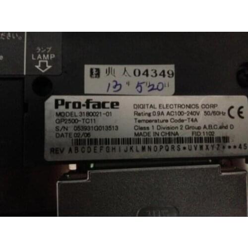 Touch screen GP2500-TC11 , 90% appearance new ; 3 months warranty ; in stock, please inquiry before ordering