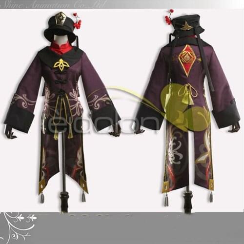 Hot Game Genshin Impact Hu Tao Cosplay Costume Fashion Combat Uniform Halloween Activity Party Role Play Clothing Custom-Make