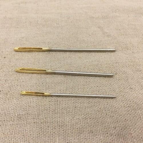 18Pcs 3 size Large Sewing Needles Gold Eye Needle Embroidery Tapestry Hand Sewing Tools Wool