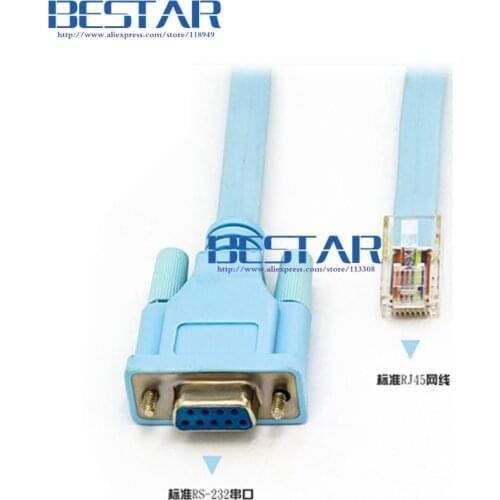 RS-232 RS 232 RS232 DB9 To RJ45 RJ-45 RJ 45 Serial Network Router Console Cable 1.8M 6FT For Cisco Huawei routers and switches